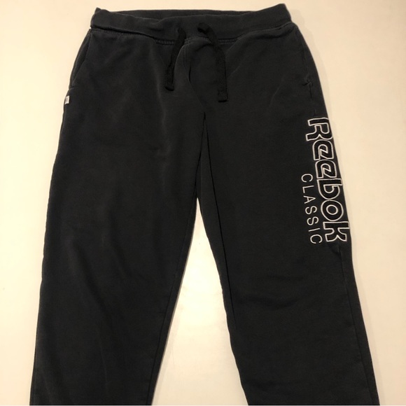 Reebok Classic Sweat Pants Mens Size Medium Black and White - Picture 2 of 8